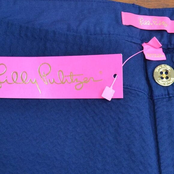 Lilly Pulitzer Buttercup model scalloped shorts true navy size 8 brand new tags - Picture 8 of 8